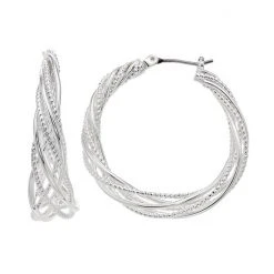 Napier Braided Hoop Earrings