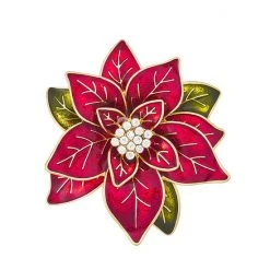 Napier Box Elevated Poinsettia Pin