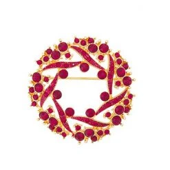 Napier Colored Wreath Pin