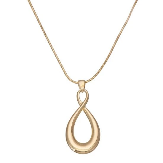 Napier Infinity Pendant Necklace Silver Tone 4 Napier Infinity Pendant Necklace Silver Tone - Image 4