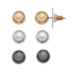 Napier Ball Stud Earring Set