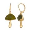 Napier Autumn Spiced Mushroom Drop Earrings