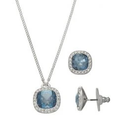 Napier Box Elevated Pendant Necklace Earring Set