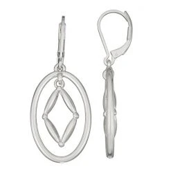 Napier Woven Orbital Leverback Earrings