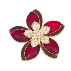 Napier Box Elevated Stones Flower Pin
