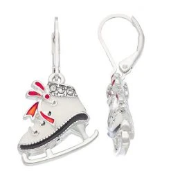 Napier Holiday Adorn Wonders Ice Skate Drop Earrings
