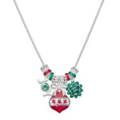 Napier Holiday Adorn Christmas Charms Necklace