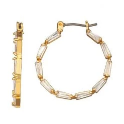 Napier Social Click-It Hoop Earrings