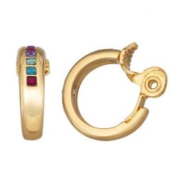 Napier Social Clip Hoop Earrings