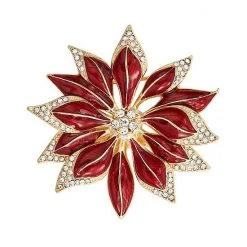 Napier Poinsettia Pin